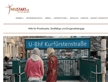 Tablet Screenshot of neustart-ev.de